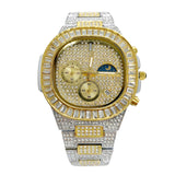 Big Daddy Baguette Two Tone Bling Watch