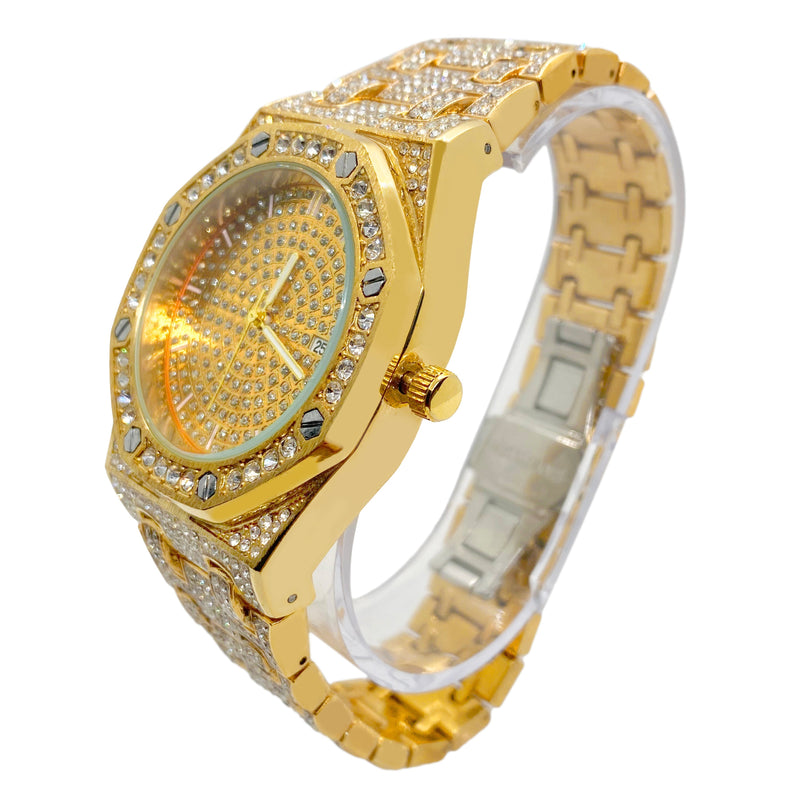 Big Daddy Baguette Gold Watch