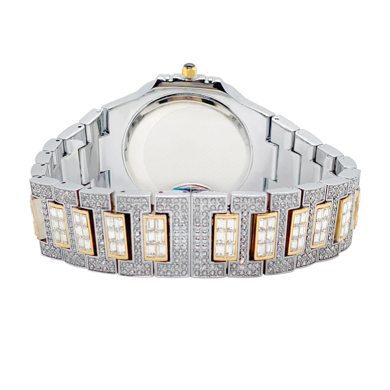 Big Daddy Baguette Bling Silver Watch