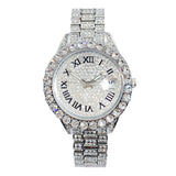 Big Daddy Super Bling Silver Roman Numeral Watch