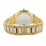 Big Daddy Baguette Bling Gold Watch