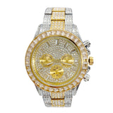 Big Daddy Super Bling Two Tone Chronograph Watch