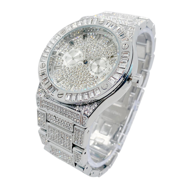 Big Daddy Super Bling Silver Watch