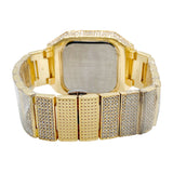 Big Daddy Square Bling Gold Watch