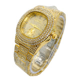 Big Daddy Baguette Bling Gold Watch