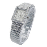 Big Daddy Square Bling Silver Women's Watch