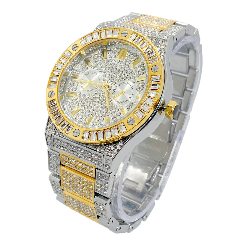 Big Daddy Super Bling Two Tone Watch