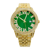 Big Daddy Emerald Green Bling Watch