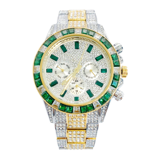 Big Daddy Super Bling Two Tone Chronograph Watch