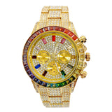 Big Daddy Super Bling Multi Colored Chronograph Watch