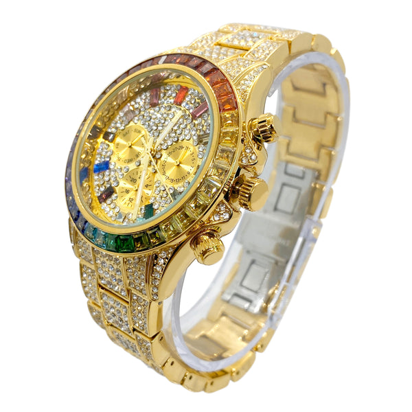 Big Daddy Super Bling Multi Colored Chronograph Watch