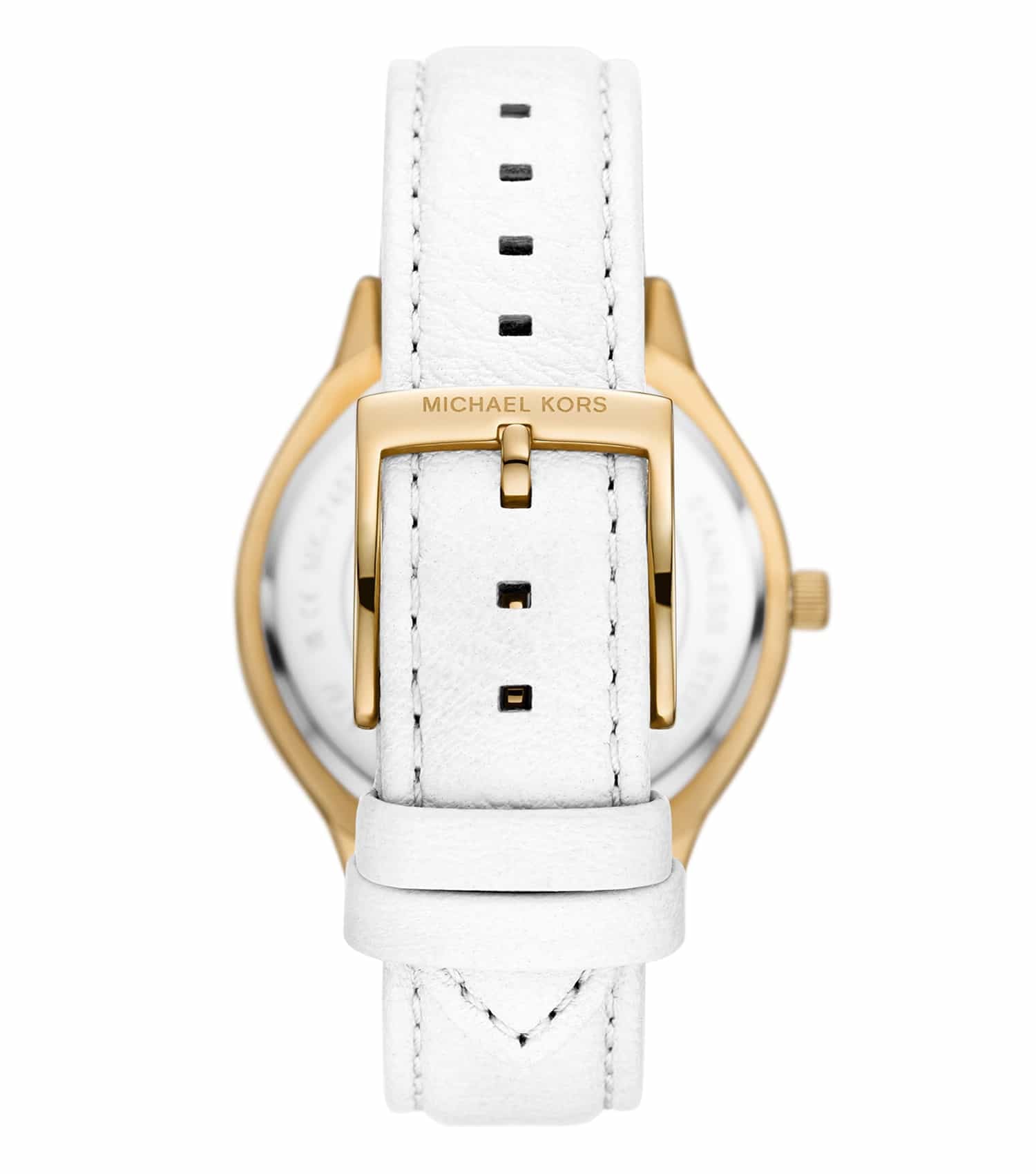 Michael Kors Slim Runway White Leather Women's Watch - MK7466
