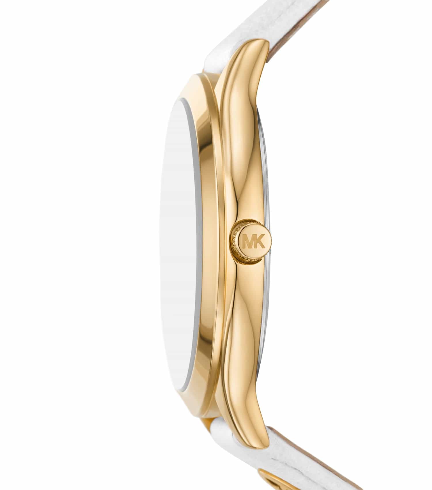 Michael Kors Slim Runway White Leather Women's Watch - MK7466