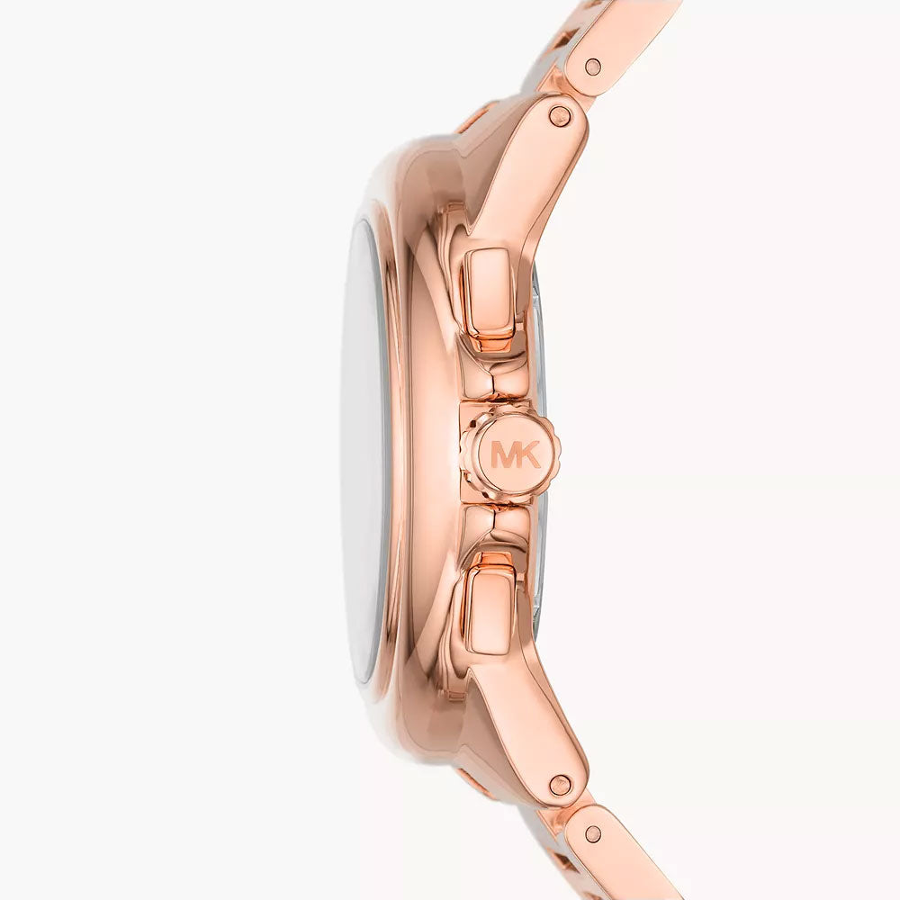 Michael Kors Camille Chronograph White Dial Rose-gold Women's Watch - MK7271