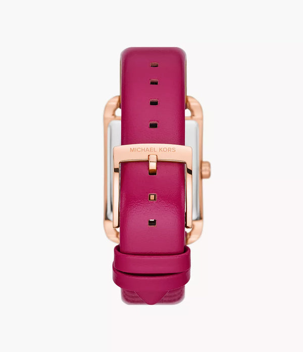 Michael Kors Three-Hand Pink Leather Watch - MK01029 mk01029 - Image 2