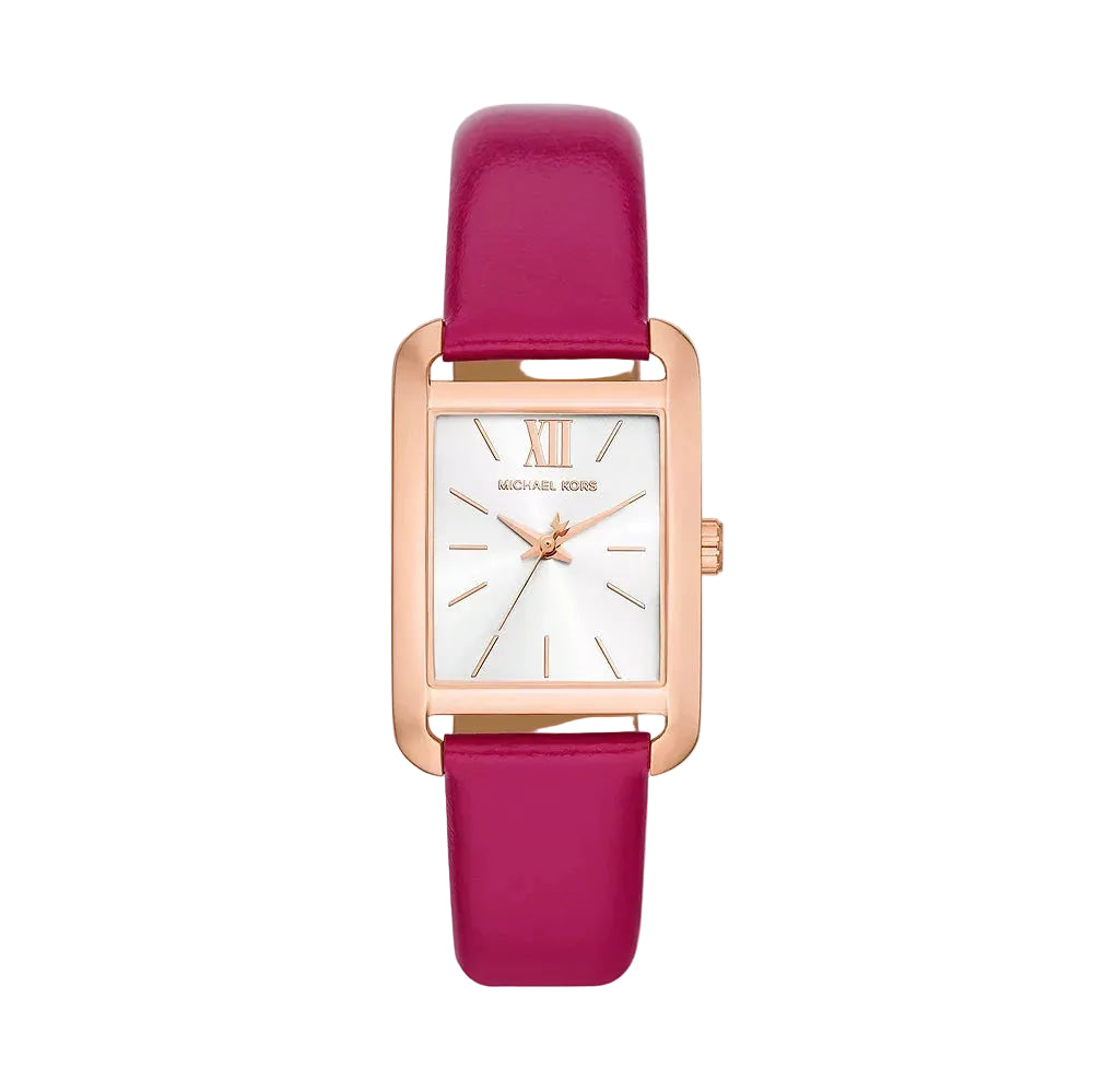 Michael Kors Monroe Three-Hand Pink Leather Strap Women's Watch - MKO1029
