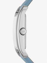 Michael Kors Petite Monroe White Dial Blue Leather Strap Watch for Women - MKO1061 mk01061 - Image 2