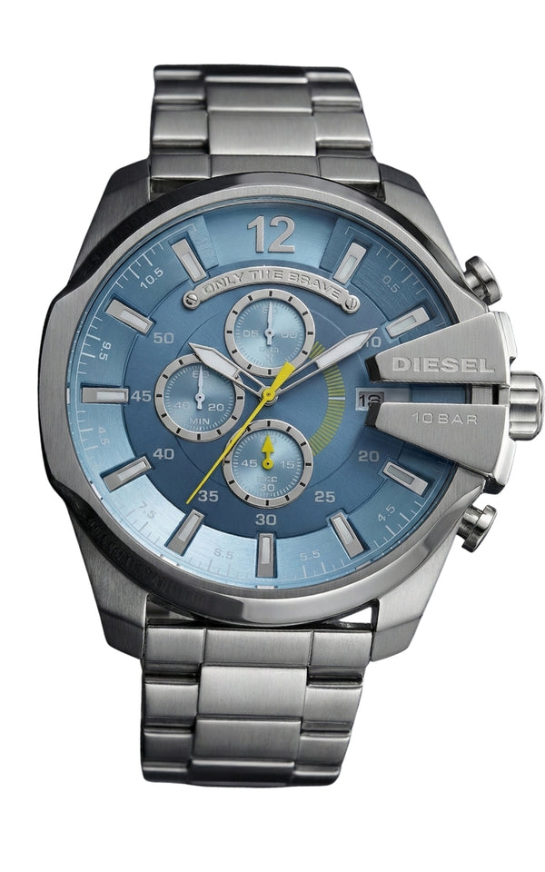 Diesel Mega Chief Chronograph Light Blue Dial Men's Watch DZ4281