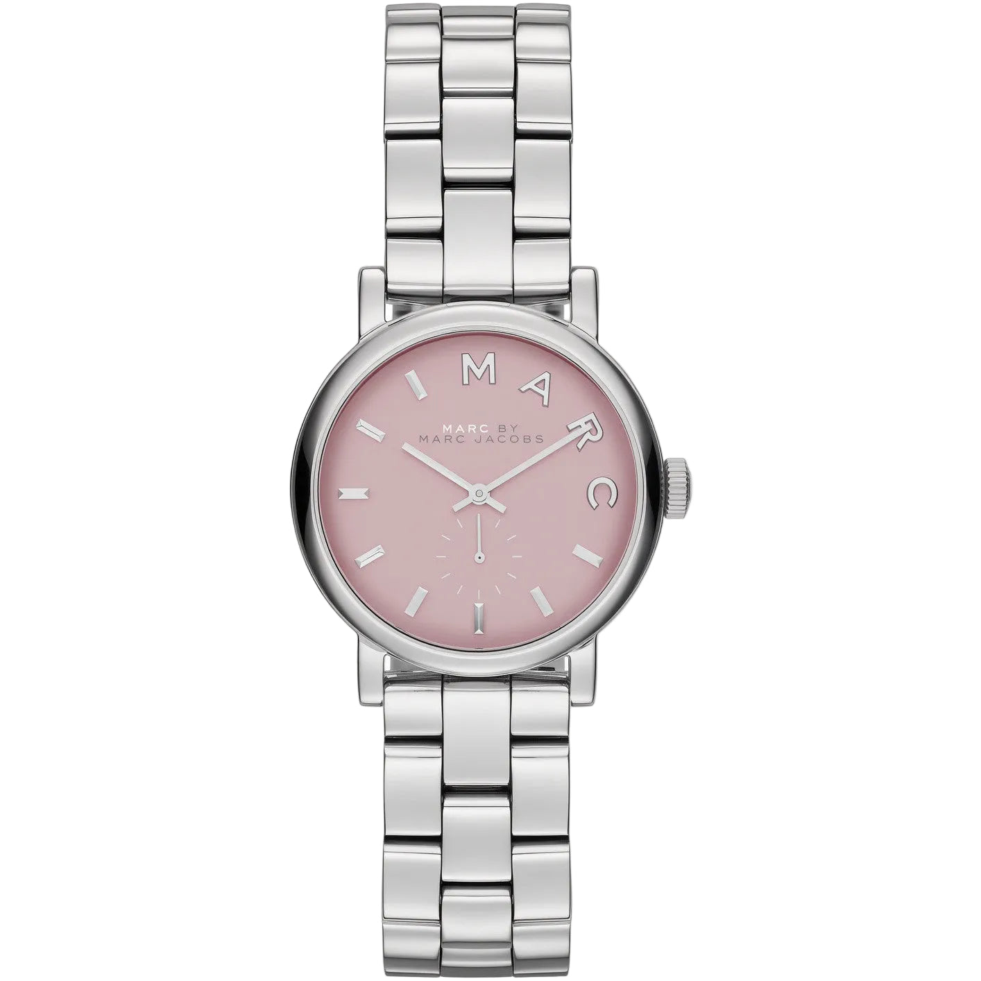 Marc By Marc Jacobs Baker Pink Dial Silver Tone Watch MBM3283