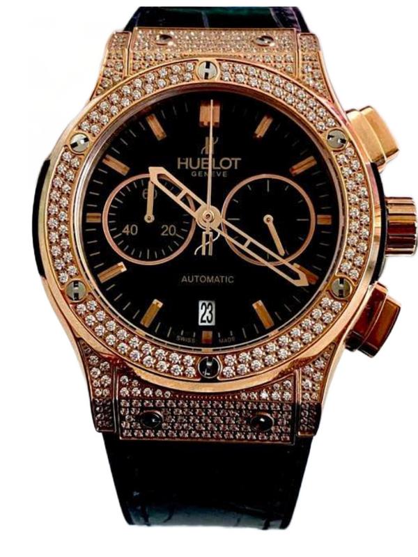 Big Bang Chronograph Pave Rose Gold Watch