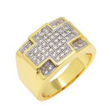 Big Daddy Iced Out Cross Gold Ring