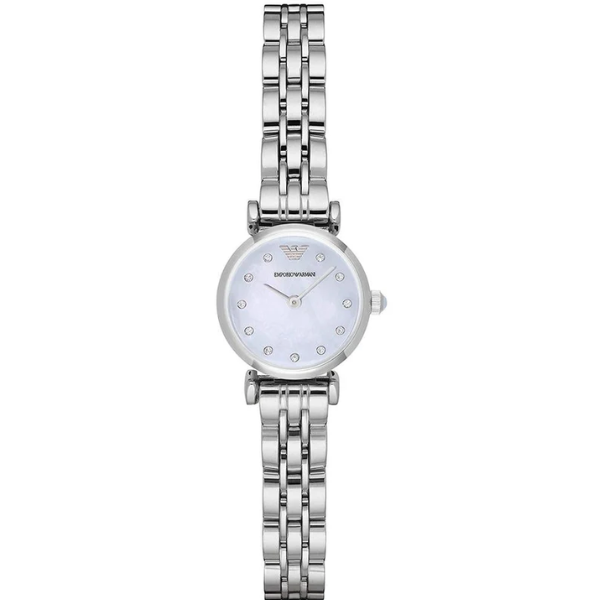 Emporio Armani Gianni MOP Dial Silver Steel Strap Watch For Women AR1961