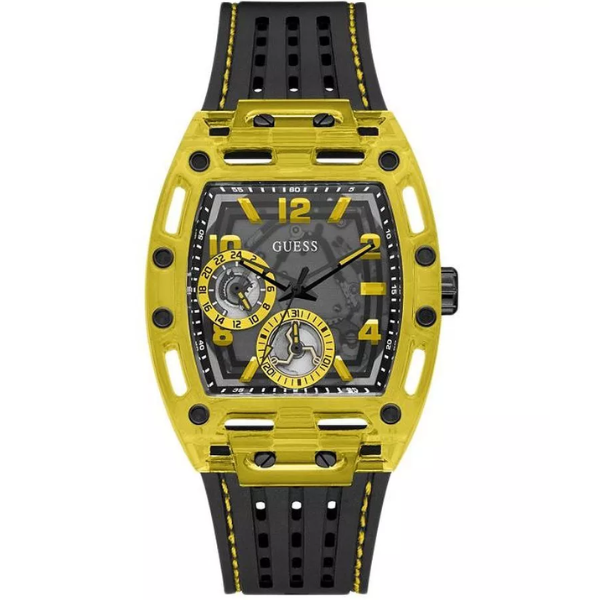 Guess Phoenix Black Silicone Strap Men's Watch GW0499G2