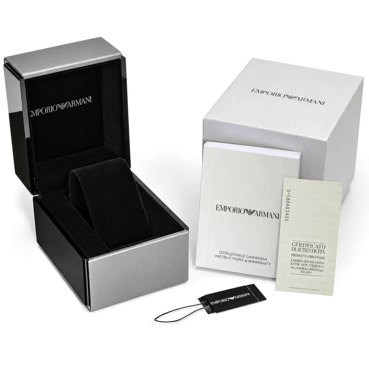 Emporio Armani Chronograph Black Dial Black Ceramic Watch AR1400