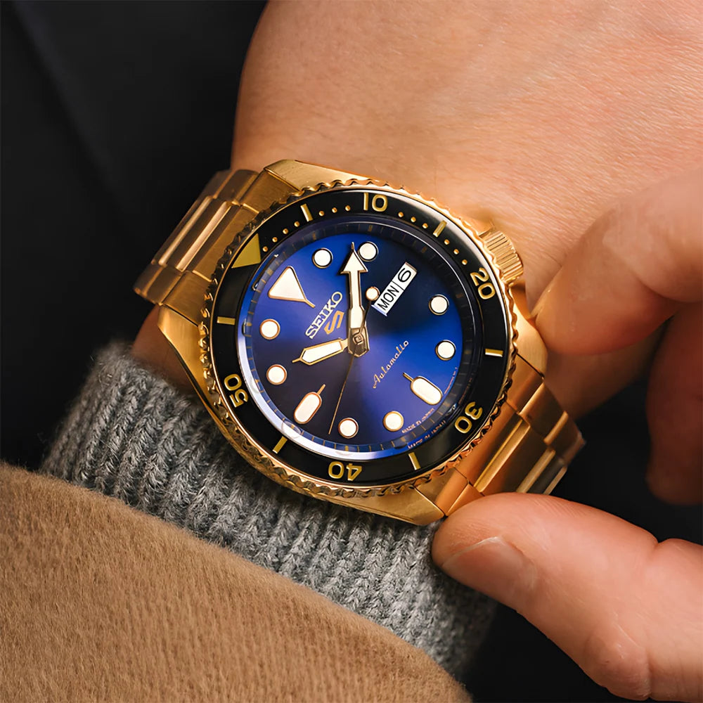 Seiko 5 Sports Automatic Gold Watch - SRPK20