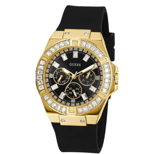 Guess Venus Gold Case Silicone Strap Women's Watch GW0118L1