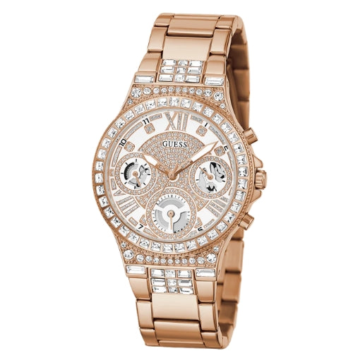 Guess Rose Gold Glitz Dial Women's Watch GW0320L3