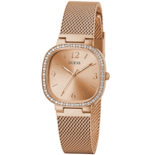 Guess Tapestry Rose Gold Square Women's Watch GW0354L3