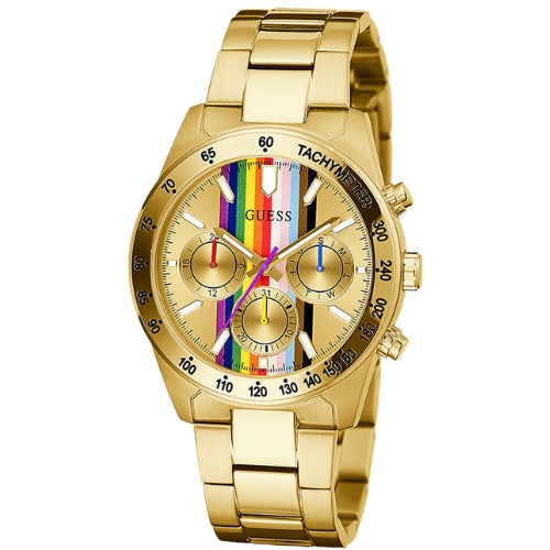 Guess Altitude Rainbow Dial Gold Men's Watch GW0434G1