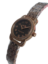 Coach Rose Gold Black Dial Women's Watch