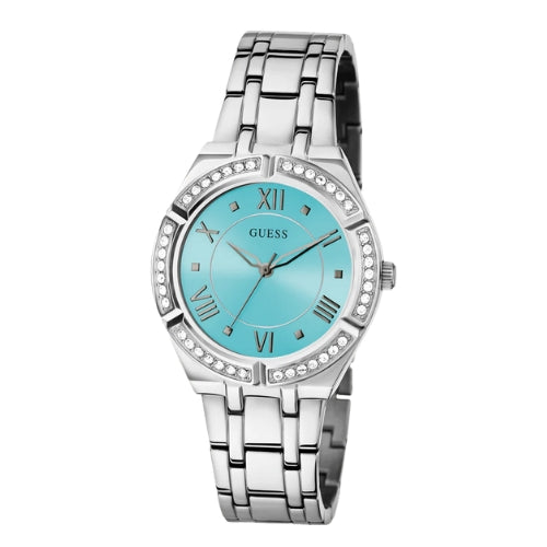 Guess Silver Cosmo Blue Dial Women's Watch GW0033L7