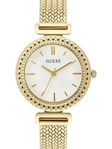 Guess Gold Analog White Dial Women's Watch W1152L2 (DEFECT)