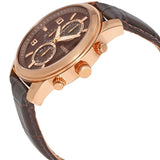 Guess Exec Brown Dial Leather Strap Men's Watch W0076G4