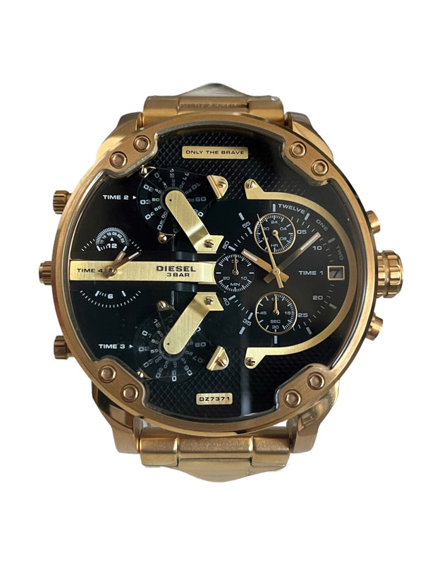 Diesel Big Daddy Gold Men's Watch DZ7371 (Gold Bracelet)