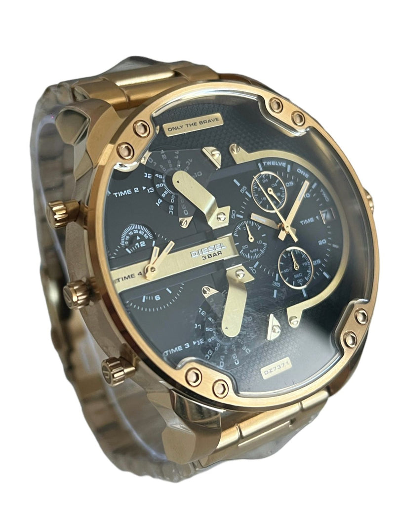 Diesel Big Daddy Gold Men's Watch DZ7371 (Gold Bracelet)