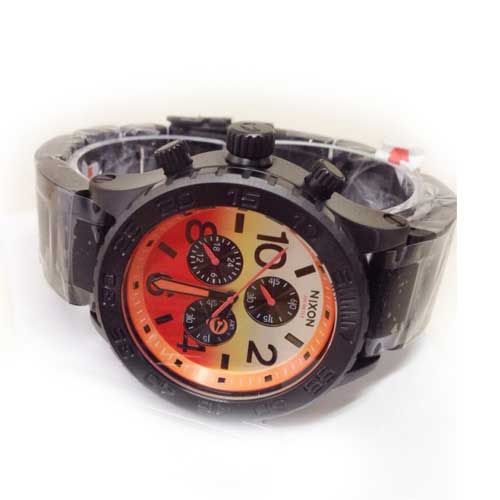 Nixon 51-30 Chrono Orange Black Men's Watch A037-580