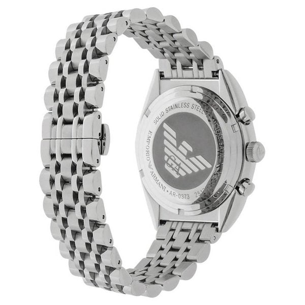 Emporio Armani Classic Black Dial Stainless Steel Chronograph Men's Watch AR0373
