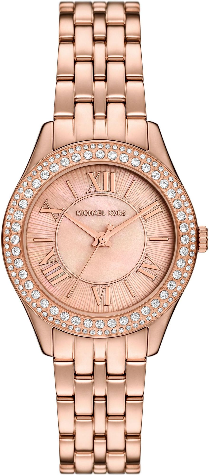 Michael Kors Mini Harlowe Pavé Rose-Gold Women's Watch - MK4845