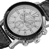 Akribos Chronograph Black Leather Men's Watch AK571BK - The Watches Men & Co #2