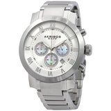 Akribos Grandiose Chronograph Silver Dial Stainless Steel Men's Watch AK622SS - The Watches Men & Co
