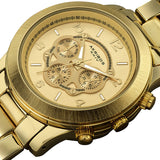 Akribos Ultimate GMT Multi-Function Gold Dial Ladies Watch AK583YG - The Watches Men & Co #2