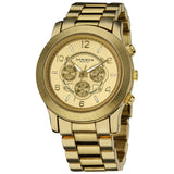 Akribos Ultimate GMT Multi-Function Gold Dial Ladies Watch AK583YG - The Watches Men & Co