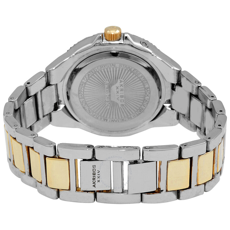 Akribos XXIV  Black Dial Two-tone Ladies Watch AK789TTGB - The Watches Men & Co #3