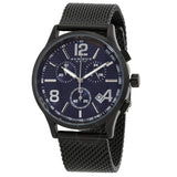 Akribos XXIV Blue Dial Black-plated Mesh Men's Watch AK719BU - The Watches Men & Co