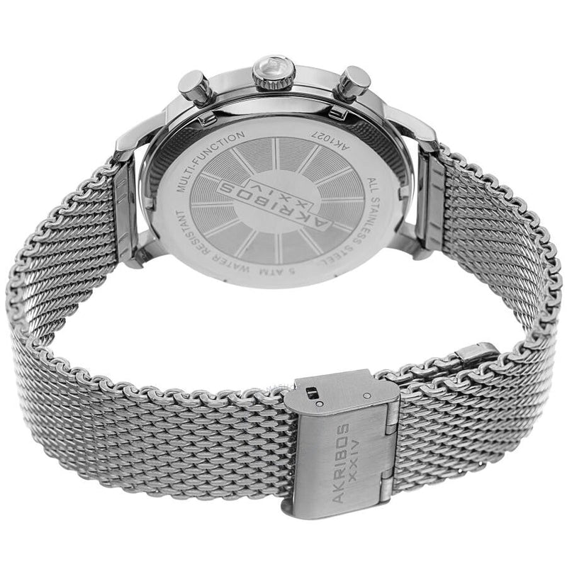 Akribos XXIV Blue Dial Stainless Steel Mesh Men's Watch AK1027BU - The Watches Men & Co #4