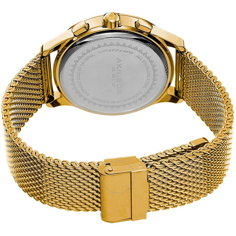 Akribos XXIV Chronograph Black Dial Men's Watch AK625YGB - The Watches Men & Co #3